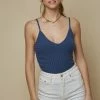 Blue Blush Tops The Havana Blue Sweater Bodysuit