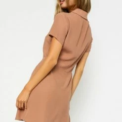 Olivacious Dresses The Brinn Biscotti Shirt Dress