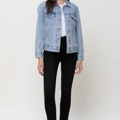Vervet The Stella Denim Boyfriend Jacket Tops