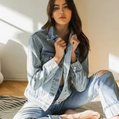 Vervet Tops The Stella Boyfriend Denim Jacket