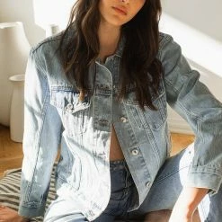 Vervet Tops The Stella Boyfriend Denim Jacket