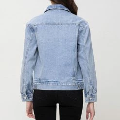 Vervet The Stella Denim Boyfriend Jacket Tops