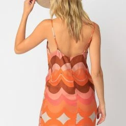Olivaceous The Sorbet Retro Waves Tank Dress