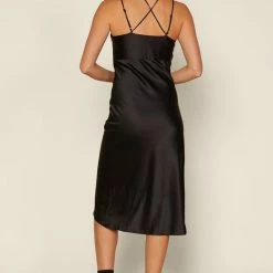 Shoppe Twelve The Riley Halter Satin Midi Dress Dresses