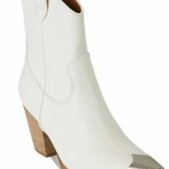 SOTD Footwear The Dakota White Metallic Toe Cowgirl Boots