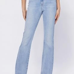 Hidden Jeans The Happy High Rise Light Wash Flared Jeans