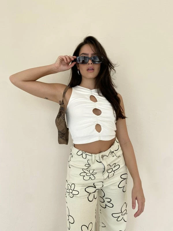 Bailey Rose The Marley Cutout Crop Top