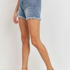 JBD The Shelia High Rise Classic A Line Jean Shorts