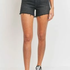 JBD The Nova Black High Rise Jean Shorts