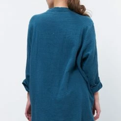 Newbury Kustom The Carleigh Cotton Gauze Oversized Button Down Shirt