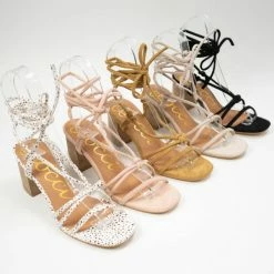 CCOCCI The Soren Lace Up Block Heels