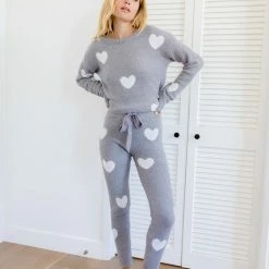 Hem And Thread The Heartbreaker Cozy Sweater Leggings Sets