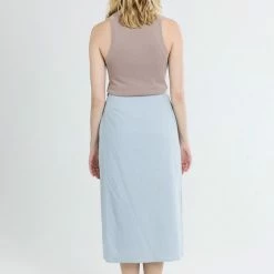 All Row The Mira Linen Midi Skirt