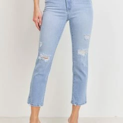 JBD The Amara Light Denim Slim Straight Leg Jeans
