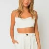 Olivaceous The Suzanne Satin Cropped Tank Top