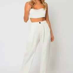 Olivaceous The Suzanne Satin Cropped Tank Top