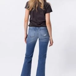 Sneak Peek The Therra High Rise Distressed Straight Leg Ankle Jeans