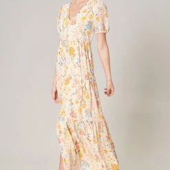 SugarLips The French Country Floral Print Monaco Tiered Maxi Dress