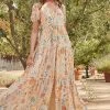 SugarLips The French Country Floral Print Monaco Tiered Maxi Dress