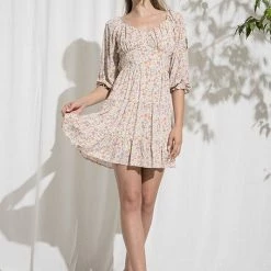 Illa Illa The Darla Floral Open Back Mini Dress Dresses