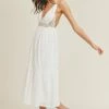 Lush The Cheyenne White Lace Midi Dress Dresses