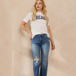 Sneak Peek The Reagan Medium Wash High Rise Straight Leg Jeans