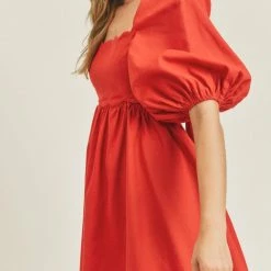 Lush Clothing Dresses The Rosy Red Linen Cutout Mini Dress