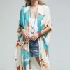 Urbanista Tops The Phoenix Aquamarine Printed Kimono
