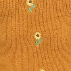 Le Lis Dresses The Coming Up Daisies Knit Camel Mini Dress