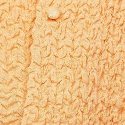 Le Lis The Fiona Orange Textured Cardigan Sweater Tops