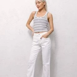 Sneak Peek The Starla White High Rise Slim Straight Jeans