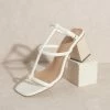 KKE Originals Shoes The Sofia Vegan Leather Wooden Heel Sandal