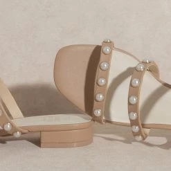 KKE Originals The Valerie Pearl Flat Sandals Shoes
