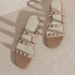 KKE Originals The Valerie Pearl Flat Sandals Shoes