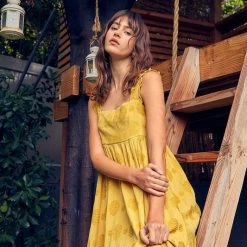 MIOU MUSE Dresses The Field Of Dreams Sleeveless Tiered Maxi Dress