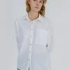 Mod Ref The Catia White Long Sleeve Button Up Shirt Tops