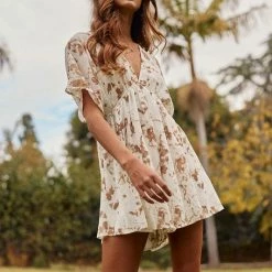 Blue Blush The Chella Tie Die Romper