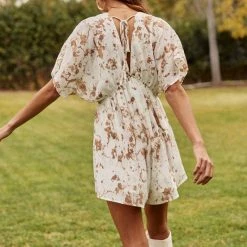 Blue Blush The Chella Tie Die Romper