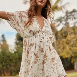 Blue Blush The Chella Tie Die Romper