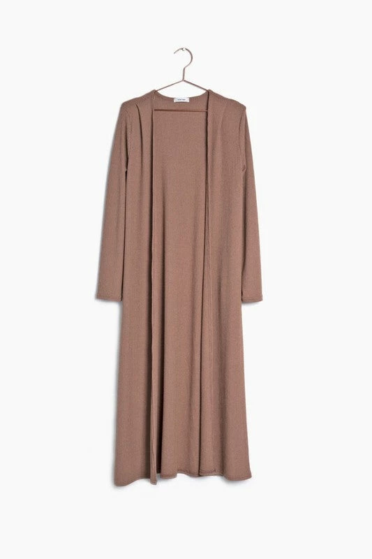 Mod Ref The Aria Mocha Long Cardigan Duster Tops
