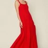 Skies Are Blue The Americana Red Tiered Maxi Dress Dresses