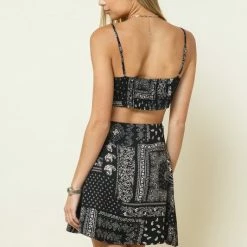 Style Rack The Bridget Black Bandana Cutout Mini Dress