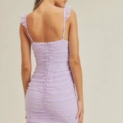 Lush The Julia Lilac Ruffle Mini Dress