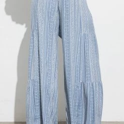 In The Beginning Clothing The Belize Blue Print Palazzo Pants