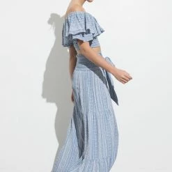 In The Beginning Clothing The Belize Blue Print Palazzo Pants