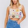 Le Lis Tops The Joni Crochet Cropped Tank Top