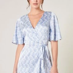 SugarLips The Ember Satin Surplice Romper Rompers