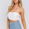 Le Lis The Light As A Feather White Bustier Tube Top