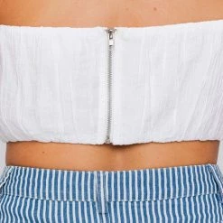 Le Lis The Light As A Feather White Bustier Tube Top
