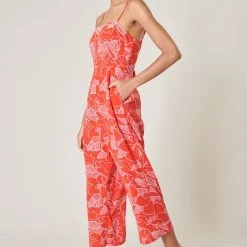 SugarLips The Sweet Pea Red & Pink Tropical Print Jumper